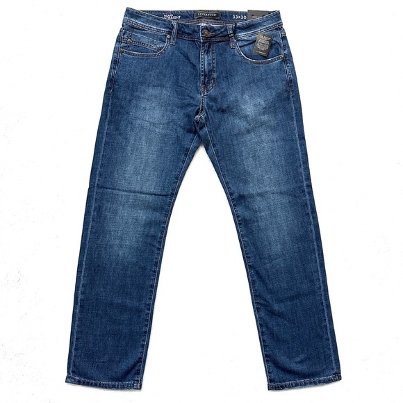 NWT Liverpool Dark Blue Men's Jeans Relaxed Straight Fit Size 33 x 30 - Picture 1 of 9